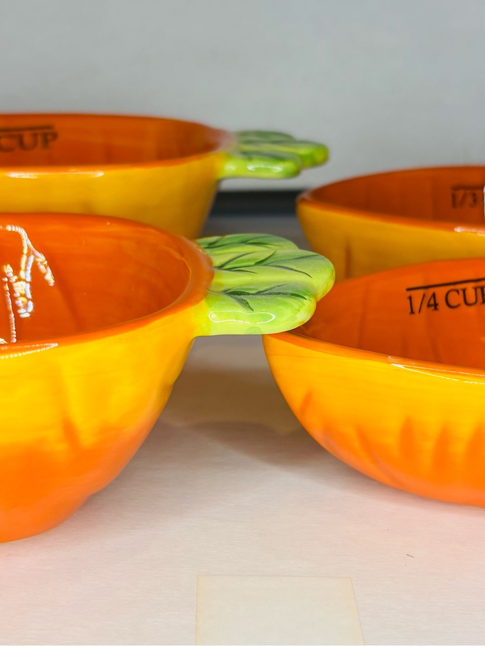 Ceramic Carrot-Shaped Measuring Cups - Picture 7 of 8